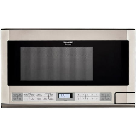 Sharp R1214 Carousel Over-the-Counter Microwave Oven 1.5 cu. ft. 1100W Stainless Steel