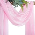 thumbnail image 2 of TOPCHANCES Wedding Backdrop Curtains, Semi-sheer Chiffon Backdrop Drapes Panels for Arch Party Wedding Decorations, (Pink, 1 Panel ), 2 of 7