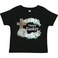 thumbnail image 3 of Inktastic Happy Easter with Cross and Flowers Boys or Girls Toddler T-Shirt, 3 of 5