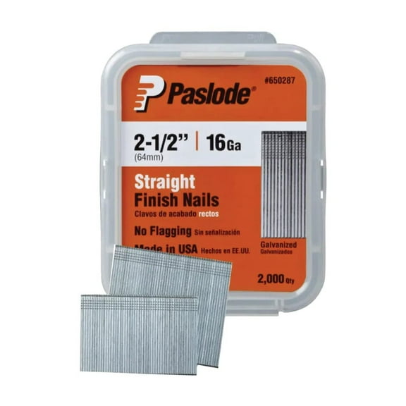Paslode 2-1/2 in. x 16-Gauge Galvanized Straight Finish Nails 2,000-Pack