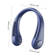 thumbnail image 2 of Ventilador de cuello portátil, manos libres, recargable, sin aspas, portátil, potente y silencioso, para deportes al aire libre, oficina, viajes, 2 of 13