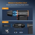 thumbnail image 3 of BS500M 2 in1 Magnetic Compressed Air Duster, Electric Air Duster|300000RPM Vacuum Cleaner|3 Gear|Super Wind Power|Rechargeable Brushless Motor|for Computer, Keyboard, Car, Outdoor Cleaning, 3 of 4