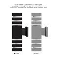 thumbnail image 4 of Injueey Aplique de pared para exteriores, luces LED, moderno, resistente al agua, cilindro de aluminio hacia arriba y abajo, lámparas de pared LED, Iluminación y accesorios Negro Injueey HA026222-02, 4 of 6