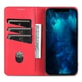 thumbnail image 5 of SaniMore for iPhone 14 6.1" PU Leather Case, Solid Color Magnetic Closure Flip Wallet Cover Built-in 3 Card Slots & Multi-Angle Kickstand Full Body Protective Shell, Red, 5 of 8