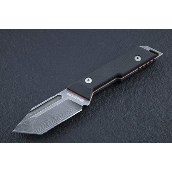 PROTO Tanto EDC Full Tang Knife With a Sheath Included, 6mm Blade Thickness, Sleipner Steel 59-61 HRC, Modern Design by NN Knives
