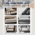 thumbnail image 4 of Silla Mecedora de Ratán – Color Marrón – Cojín Beige – Acero – Resistente a la Intemperie – Jardín o Patio – Exterior, 4 of 6