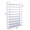 thumbnail image 2 of Gymax Shoe Tower Rack 50 Pair 10 Tier Free Standing, 2 of 8