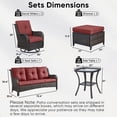 thumbnail image 2 of Gymojoy 6 Piece Wicker Patio Furniture Set, Swivel Rocker Chairs Set of 2 with 2 Ottomans, 3 Seater Sofa and Side Table, All Weather Outdoor Conversation Set for Porch Pool, 2 of 13