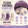 thumbnail image 5 of Girls Heat Retainer Boot Socks, 3 Pack, Warm Thermal Cushioned Crew Socks, PURPLE, M/L, 5 of 8