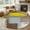 Yellow, variant on Teal Blue Area Rug 5x7 FT, Non Slip Bedroom Throw Carpet, Brown White Minimalist Retro Smear Ombre Art Washable Soft Floor Carpet Non-Shedding Rug for Dining Room Bedside Classroom Desk