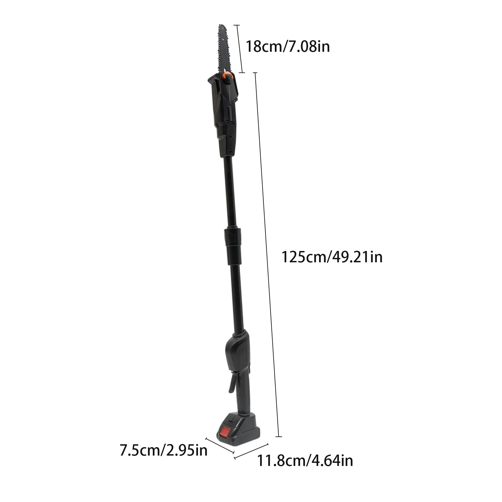 4FT Cordless Tree Trimmer Electric Handheld Chainsaw Branch Cutter w/ 1 Battery and Charger