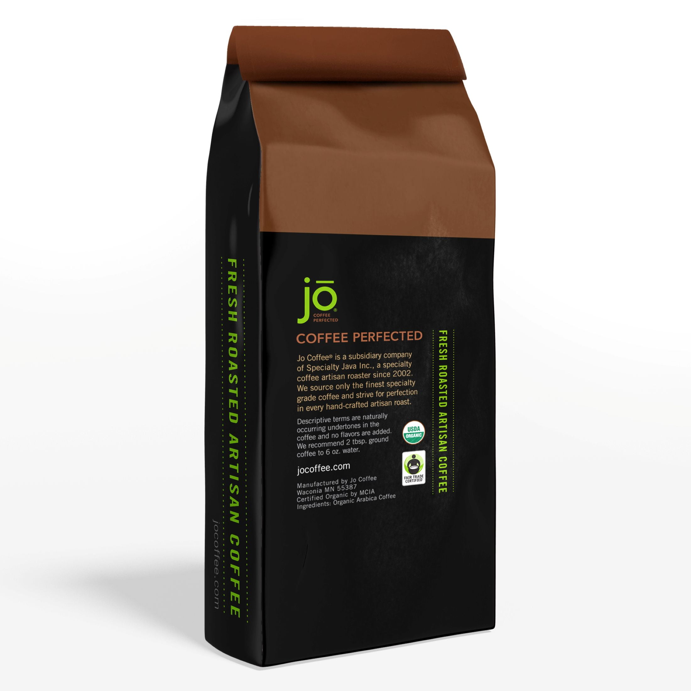 WILD JO: 1.75 lb, Dark French Roast Organic Coffee, Ground Coffee, Bold Strong Rich Wicked Good Coffee, USDA Certified Fair Trade Organic Arabica Coffee, NON-GMO Gluten Free