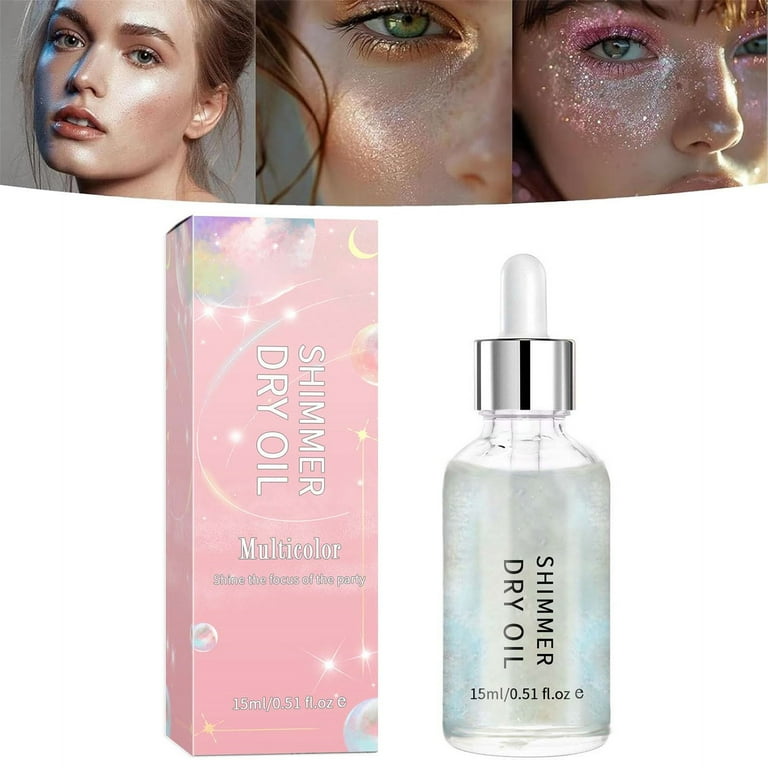 BKBP Body Shimmer Glowing Dry Oil Color Changing Glitter Oil BKBP Body Shimmer Glowing Dry Oil Color Changing Glitter Oil