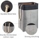 thumbnail image 3 of 78L 60 x 42 x 31 cm Negro+Gris Cesta de lavandería grande, bolsa de lavandería plegable con asas de cuerda Contenedor de almacenamiento adecuado para dormitorio, cuarto de lavado y baño Sincero Electrónica, 3 of 5