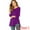 Purple, variant on DARING DIVA Women's Casual Stretchy Tunic Asymmetric Hem Top M Royal Blue