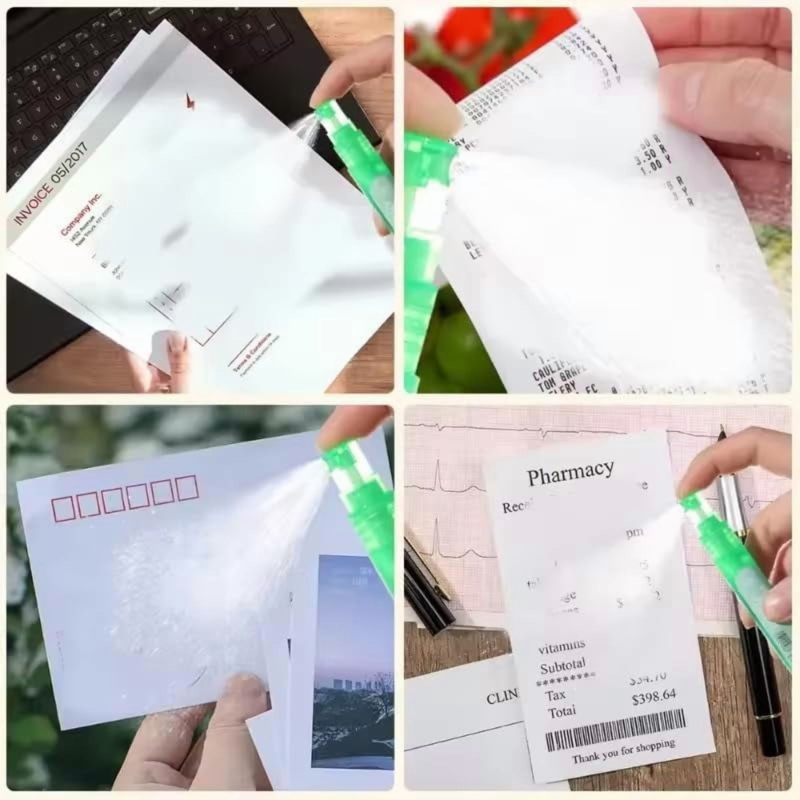 Privacy Cover Spray, Thermal Sensitive Paper Correction Spray, Portable Privacy Information Coverage Fluid Liquid, Thermal Paper Privacy Eraser, for Documents, Labels, Packages,10ml (2pcs)