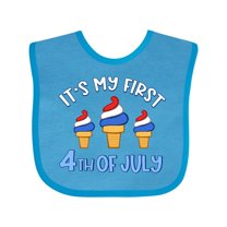 Inktastic It's My First 4th of July Boys or Girls Baby Bib