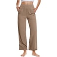 thumbnail image 3 of Juorvia Yoga Dress Pants Women Elastic Waist Pull on Casual Stretchy Ankle Length Straight Slacks with Pockets, 3 of 7