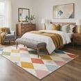 thumbnail image 2 of GENIMO 5'x7' Area Rug for Living Room, Machine Washable Non Slip Low Pile Rug for Bedroom Dining Room, Neutral Minimalist, Muted Pastel, 2 of 7