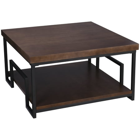Natural Swirl Finish - Better Homes & Gardens Elliot Square Coffee Table, Natural Wooden Finish