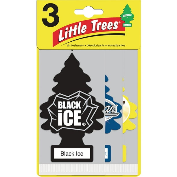 Little Trees Car Air Freshener, Vanillaroma, Black Ice, & New Car Scent