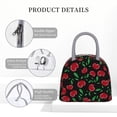 thumbnail image 4 of Easygdp Cherry Bolsa de Almuerzo Insulada Grande, Forro de Aluminio, Diseño Espacioso, a Prueba de Fugas, Ideal para Trabajo, Picnics, Viajes y Actividades al Aire Libre, 4 of 6