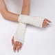 thumbnail image 4 of Puños de piel sintética para muñecas: calentadores de brazos sin dedos para mujer, guantes elásticos de invierno, guantes acrílicos, guantes largos, 4 of 5
