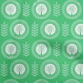 thumbnail image 1 of oneOone Viscose Chiffon Green Fabric Asian Floral Block Craft Projects Decor Fabric Printed By The Yard 42 Inch Wide, 1 of 4