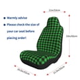 thumbnail image 2 of Goofa Buffalo Plaid Green Black Printed Car Seat Covers, Automotive Seat Covers for Cars Trucks and SUVs, Quick Setup Universal Fit Elastic Seat Covers-2 PCS, 2 of 6