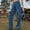 Blue, variant on Babysbule Womens Solid Jeans Pants Women's Color High Waisted Versatile Straight Slender Loose Leg Pants