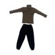 thumbnail image 3 of Suéter de cuello alto hecho a mano con estilo, accesorios y ropa para hombre a escala 1:6 Marrón oscuro, 3 of 9
