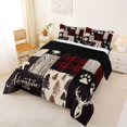 thumbnail image 2 of Feelyou Wildlife Deer Full Size Comforter Sets, Black Wheat Bedding Sets, 3pcs, 2 of 7