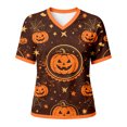 thumbnail image 6 of SIYUDAN Halloween Womens Shirt V Neck Short Sleeve Pumpkin Shirt Women Graphic Tshirts for Women Orange Halloween Shirt Fall Shirts for Women, Size XXXL, 6 of 6