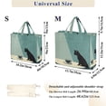 thumbnail image 2 of FORMRS Womens Corduroy Tote Bag Crossbody Shoulder Handbag with Pocket, Black Cat, 2 of 7
