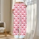 thumbnail image 1 of Puyaiuu Women's Christmas Plush Pajama Pants with Pockets Adjustable lacing, Soft Fleece Lounge Pants Holiday Print Gift, 1 of 4
