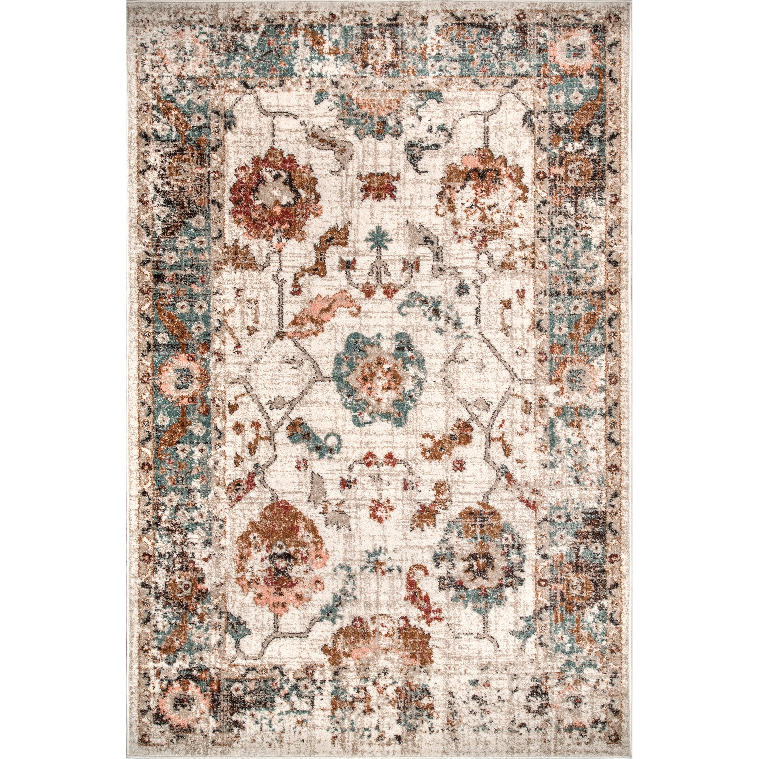 nuLOOM Cecil Vintage Floral Area Rug, 12' x 15', Beige