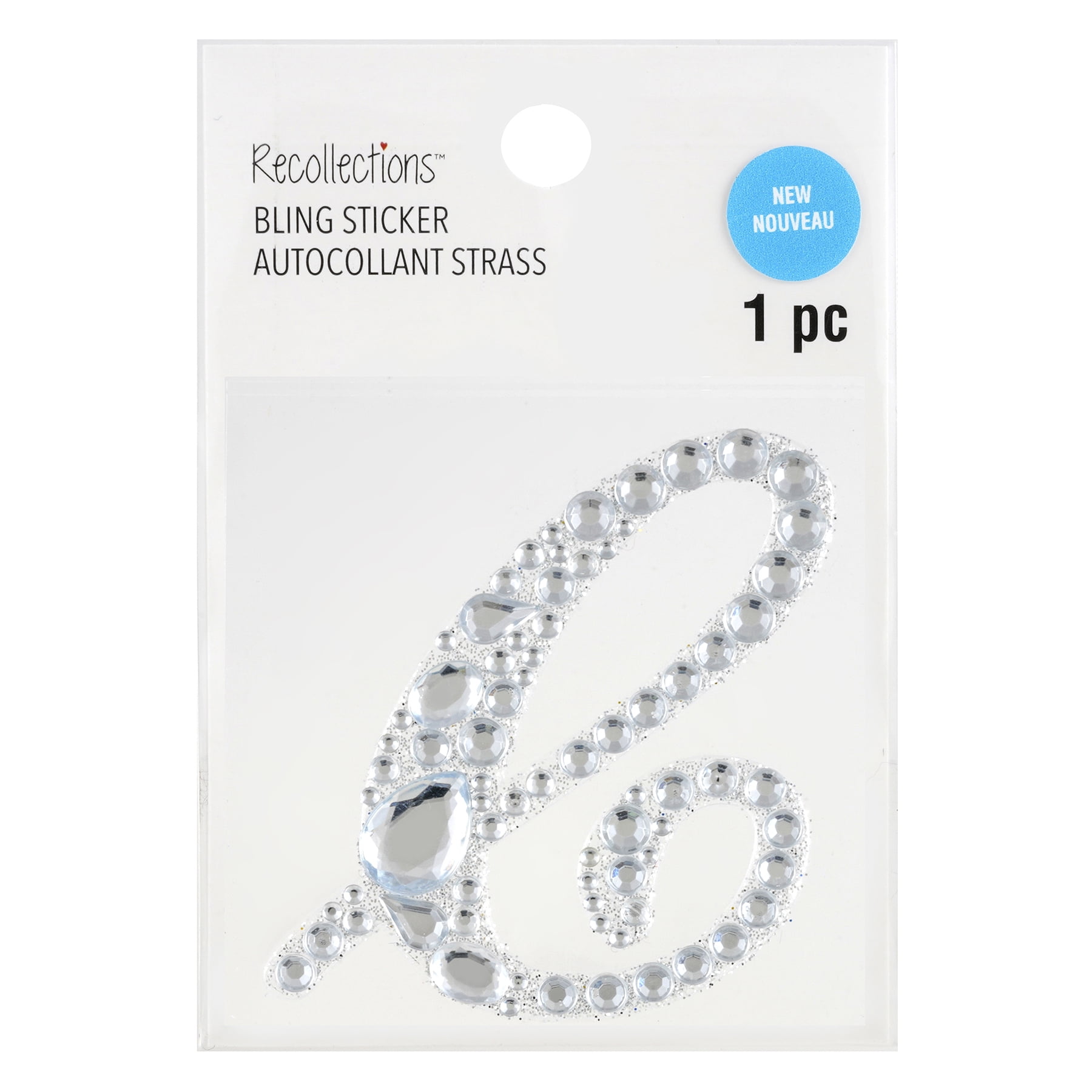 Recollections Bling Alphabet Letter Sticker, 12 Pack