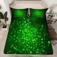 thumbnail image 2 of Feelyou Green Futuristic Square Full Size Sheets, Video Gaming Gamer Bed Sheets, Dreamy Galaxy Sky Sheet Sets, Ultra Soft Bedroom Decor, 4 Pieces, 2 of 7