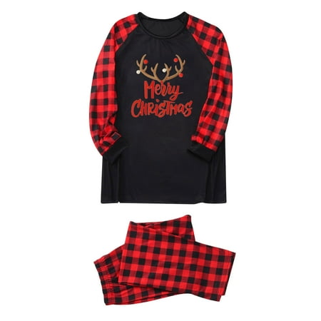 

YOTAMI Christmas Pajamas Sets for Men Women Christmas Matching Sets Family Christmas Pajamas Xmas Sleepwear XXXL Black #40