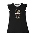 thumbnail image 7 of Toddler Girls Easter Dress 2025 Summer Cute Bunny Printed Ruffle Sleeve Sundress Outfit For Kids Black 11-12 Years, 7 of 7
