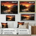 thumbnail image 4 of Designart "Morning by the River at Sunrise" Landscapes Floater Framed Canvas Art Print, 4 of 7