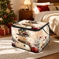 thumbnail image 4 of Collapsible Christmas Storage Box with Santa Snowman Design Large Capacity Foldable Clothes Organizer Bin for Home Decor, 4 of 7