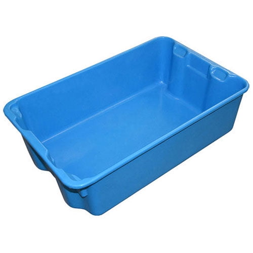 Molded Fiberglass Nest and Stack Tote 780308-5268 - 19-3/4" x 12-1/2" x 6" Blue