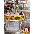 thumbnail image 6 of Outdoor Tablecloth with Umbrella Hole Zipper Pigs Sunflowers Round Tablecloth 60" Waterproof Outside Table Cloth Farmhouse Red Barn Flowers Animals Patio Table Cover Tablecloths for Picnic Party, 6 of 8