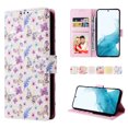 thumbnail image 1 of Compatible avec Samsung Galaxy S23 FE 5G Étui Rétro Fleur Dorée Cuir PU Portefeuille Blocage RFID, 1 of 5