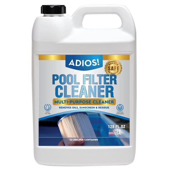 Limpiador de Filtros para Piscina ADIOS! Solución de Limpieza Profunda 3,8 L