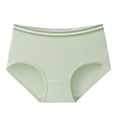 thumbnail image 2 of Zpanxa Panties for Women, Women's Mid Rise Thong Underwear Solid Color Breathable Leisure Briefs Comfortable Seamless No Show Panties, 2 of 3