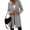 Grey, variant on Fashion Turndown Collar Jacket For Women Autumn Winter Long-sleeved Double-breasted Woolen Coat
