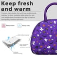thumbnail image 3 of Haunted Collection Women's Lunch Box - Halloween Insulated Reusable Bag, Leakproof Compact Tote with Pockets for Professional Ladies & Spooky Parties, 3 of 7