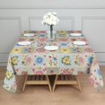 thumbnail image 3 of Pioneer Flower Floral Print Pattern Square Tablecloth, Waterproof Wipeable Spillproof Washable Table Cover for Home Kitchen Party Decor, 60"x60", 3 of 6